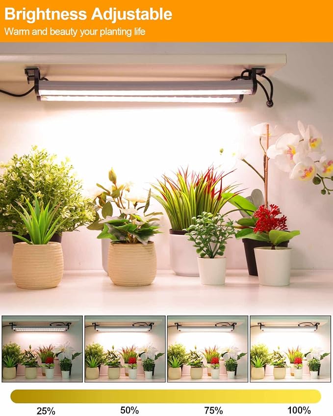 DOMMIA Plant Light for Indoor Plants Full Spectrum Grow Lights for Indoor Plants Brightness Led Grow Lights for House Plants Plant Growing Lamps for Indoor Growing