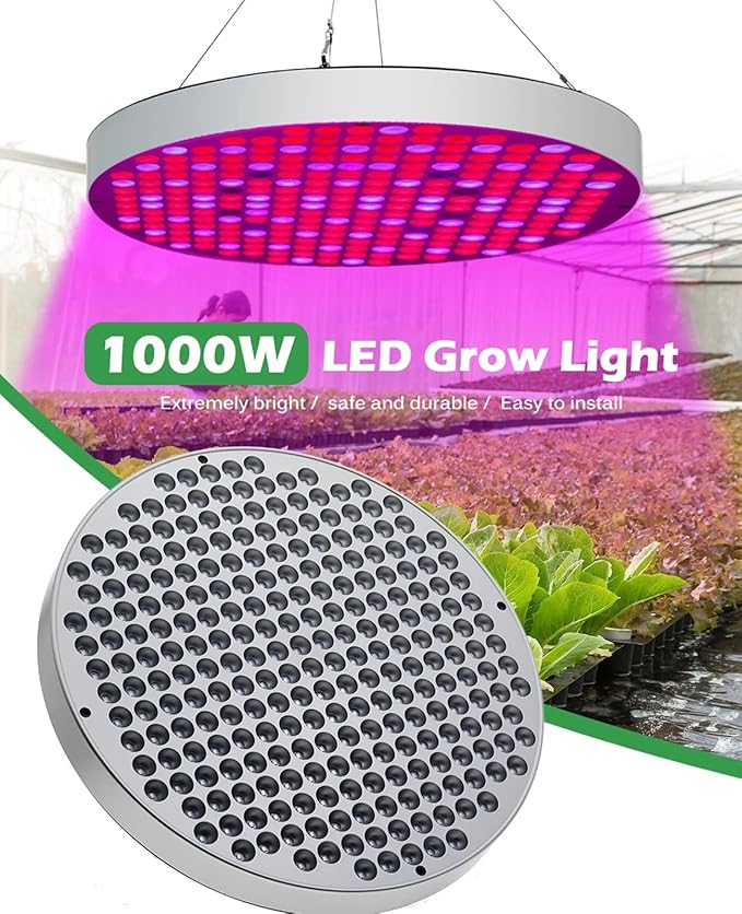 LED Plant Grow Light 250 LEDs Full Spectrum Phytolamp Dimmable Plant Grow Light for Indoor Plants Seeding Veg &amp BloomSilver