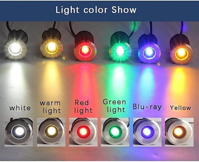 LED Pool Spotlight - 12V IP68 Waterproof Underwater Lighting Low Voltage Mini Recessed Landscape Lamp with 30° Beam Angle
