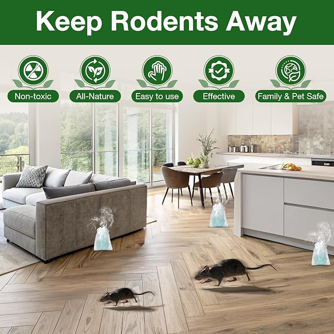 Mouse Rodent Repellent 10 Pack Peppermint Oil Mouse Traps for Rat Mice Ant Roach Spider Squirrel Nature Mouse Deterrent for Indoor Outdoor Use for Garden &amp Home Family &amp Pet Safe