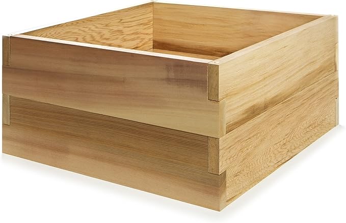 All Things Cedar Raised Garden Box 2' Square 2-Tier Planter Bed Western Red Cedar Build
