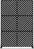 Metal Privacy Screen 72 H x 47.2 Decorative Outdoor Privacy Screen Privacy Panel with Stand for Balcony Deck Patio Lawn Garden Privacy Fence (Black-Arrow)