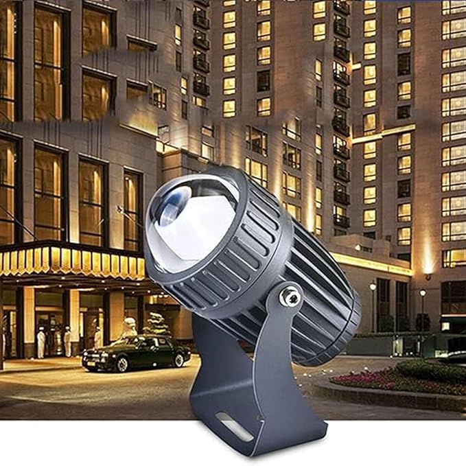 10W LED Spot Lights - Landscape Lights AC85-265V Outdoor Wall Lamp Narrow Beam Spotlight IP65 Waterproof Long Range LED Floodlights Adjustable Bracket Ground Light(Green)