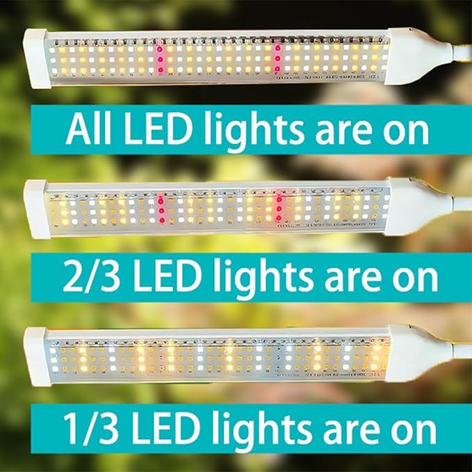 210 LED Grow Lights for Indoor Plants Full Spectrum LED Plant Light with Stand Adjustable Height Plant Grow Lights with Auto 4/8/13/H Timer for Indoor Tall Plants.