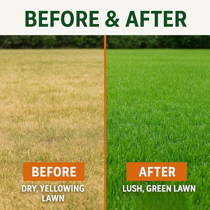GS Plant Foods Green Envy Liquid Lawn Food – Fall &amp Winter Lawn Prep Fertilizer for Strong Roots and Resilient Grass Suitable for Organic Growing (1 Gallon)