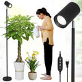 Floor Grow Lights for Indoor Plants &amp 360° Full Spectrum Plant Grow Lights Indoor with Timer Standing Plant Light Tall LED Grow Lamp Adjustable Height 4/8/12H Loop Timer (Black)