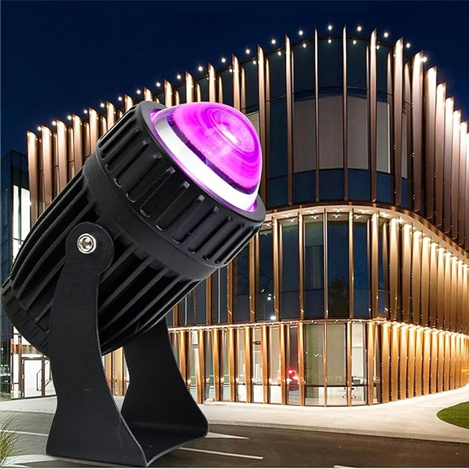 Narrow LED Beam Light - 10W Long Range Wall Lamp IP65 Waterproof Adjustable Outdoor Projection Light for Bridge Billboard Exterior Wall Building Irradiate(Green10W(24V))