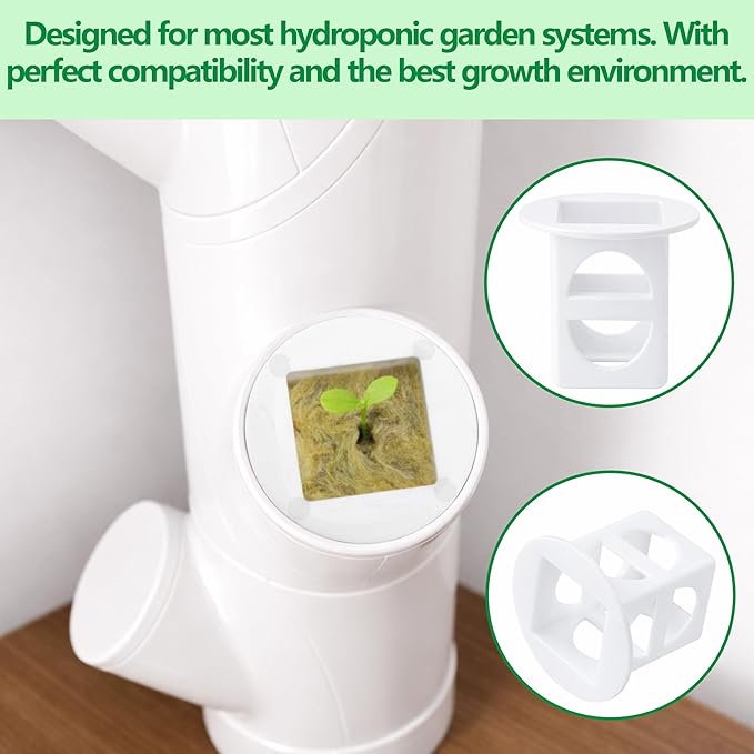 EBaokuup 24 Pcs Grow Cubes for Hydroponic System Grow Cube Hydroponic Cups Compatible with yCube Reusable Hydroponic System Grow Cube for Indoor Graden Supplies