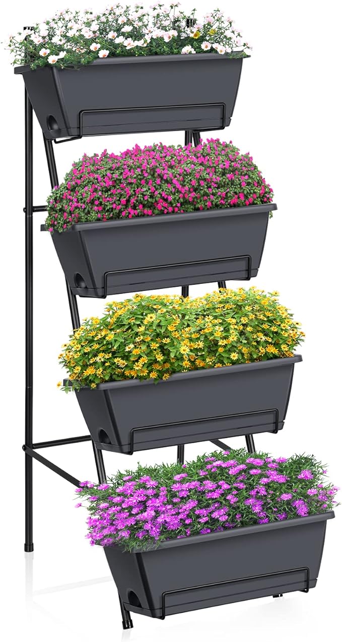 OYEAL Railing Planter Box Raised Garden Bed