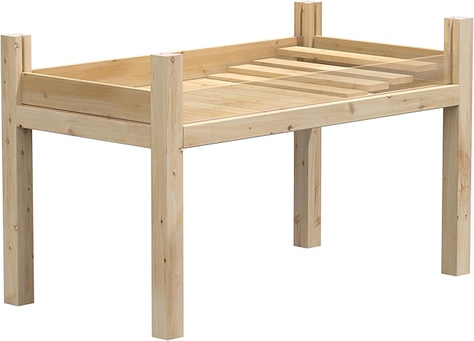 Greenes Fence Original Cedar Elevated Garden Bed 24 W x 48 L x 31 H - Made in USA with North American Cedar