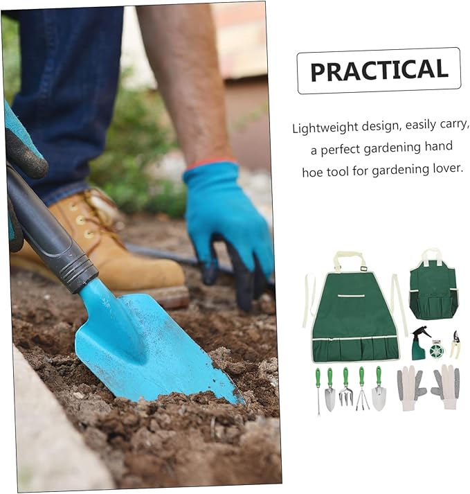 SUPVOX 11pcs Gardening Tool Set Ergonomic Handles for Easy Planting Weeding and Transplanting Garden Accessories for Home and Outdoor Use