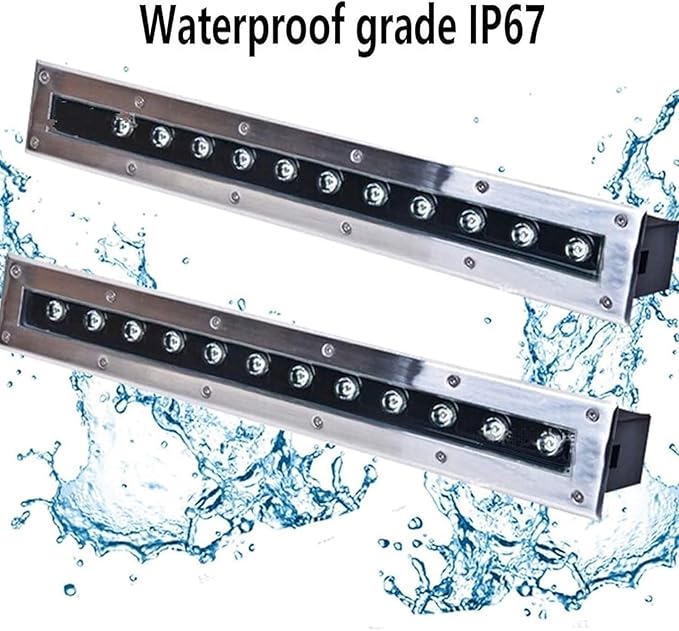 Outdoor Buried Lights - LED Landscape Lights AC 220V Embedded Rectangle Floor Lamp Ip67 ?Waterproof Ultra-Thin Spotlight Garden Backyard Patio Step Walkway Ground Light Easy to Install