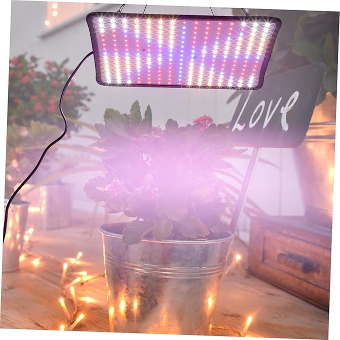 Toyvian 1Set Dimmable LED Hanging Plant Growth Light with Chain Full Modes for Indoor Greenhouses Seedlings and Labs Easy Installation Us Plug Accelerates Photosynthesis and Blooming