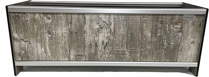 Foreman Raised Garden Bed 36”Lx12”Wx14”H Premium HPL Plastic Wood Grain Aluminum Frame Elevated Planter Box for Backyard Patio Balcony Monte