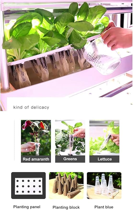 Hydroponics TowerGarden Hydroponic Growing System48/64 /90/120 Planting Spaces PVC Vegetables Hydroponic Grow KitIndoor Gardening Systemfor s Fruits and Vegetables (64hole)