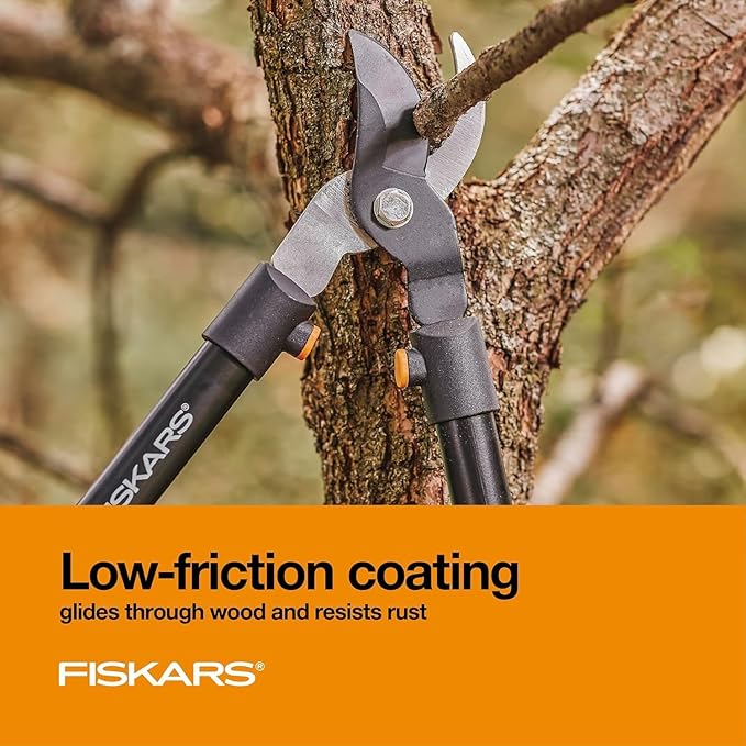 Fiskars 28 Loppers for Tree Trimming Heavy Duty Rust-Resistant Sharp Bypass Steel Blade Loppers Branch Cutter up to 1.5 Diameter Cut Capacity Shock-Absorbing Handle Garden Tools