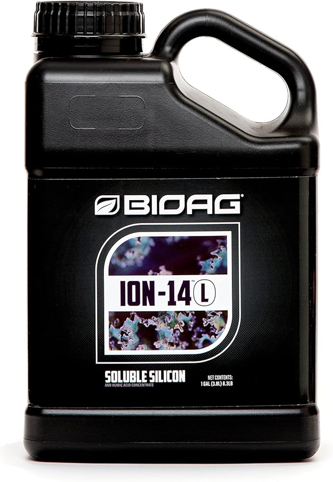 BioAg ION-14 Liquid Silicon &amp Humic/Fulvic Acids (1 Gallon) Silica Silicate si Carbon micronutrient Fertilizer hydroponic Indoor Garden Lawn foliar (ION-L-9999)