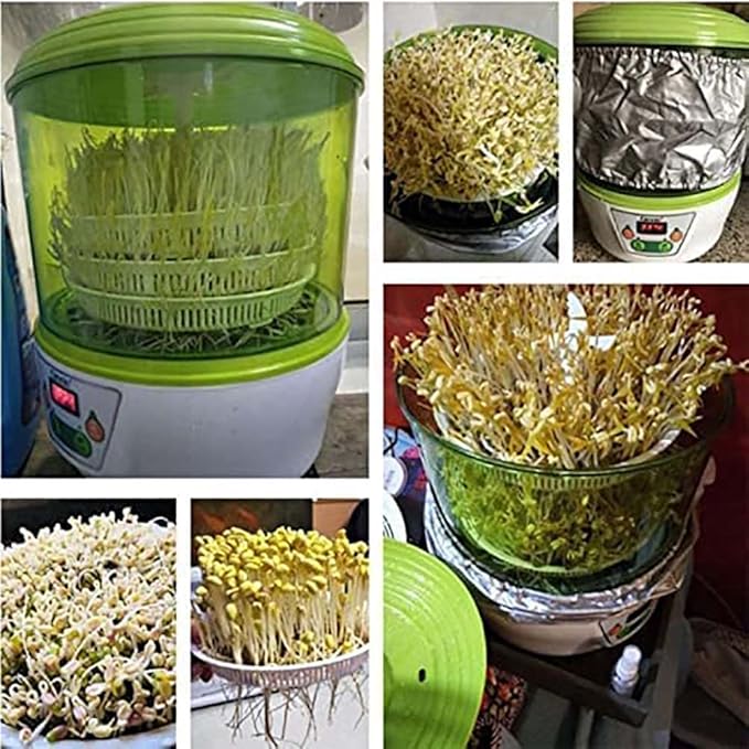 Electric Bean Sprout Machine 3 Layers Intelligent Seed Germination Kit Bean Sprout Machine Electric Seed Sprouting Seedling Tools