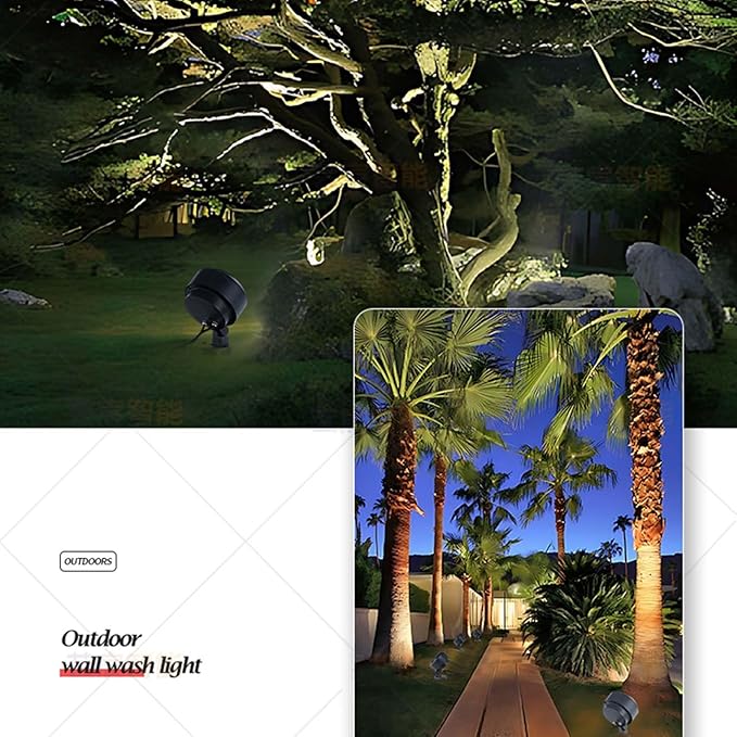 Rotating 24/220V Tree Wall Lighting LED Outdoor Landscape Spotlights IP65 Waterproof Led Beam Lamp for Hotels Villas Courtyards and Angled Floodlights(Yellow36w(220v))