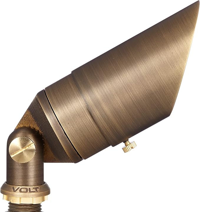 VOLT Top Dog 12V Cast Brass Outdoor Spotlight (Bronze) for Low Voltage Landscape Lighting of Yard Lawn Garden Patio Trees &amp House