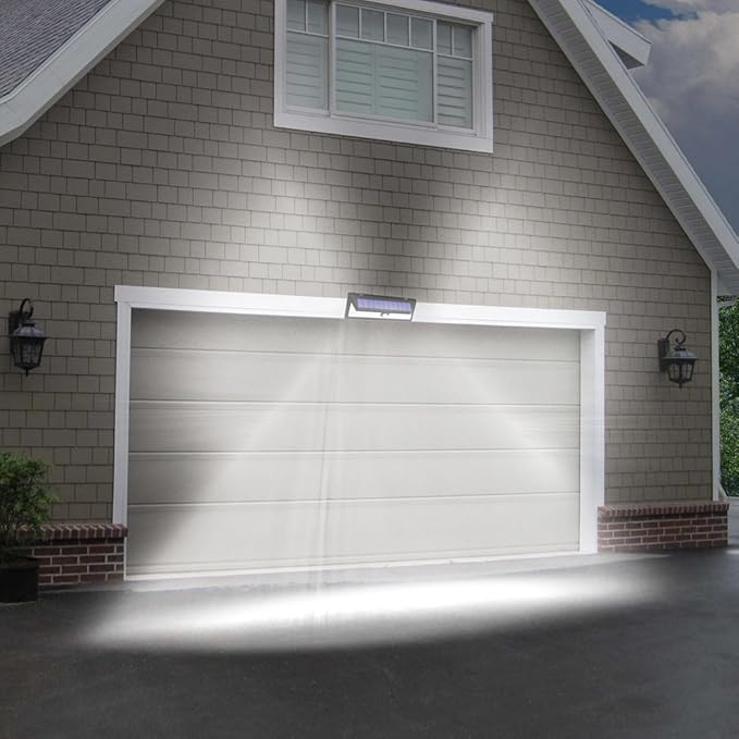 Solar Lights Spotlight 66 LEDs Solar Powered Night Light with Motion Sensor Detector Wireless Security Waterproof Wall Lights for Garage Patio Garden Driveway Backyard Path Pack of 1