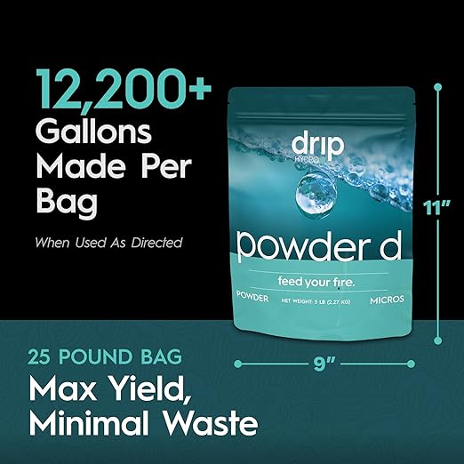 Powder D Micronutrient Supplement Complete Chelated Trace Mineral Blend with Fe-DTPA Iron Water-Soluble and Clean for RO Water Soil and Coco 5 lb Bag