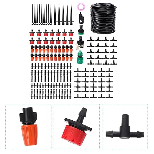 GLEAVI Automatic Drip Irrigation Kit 15m Garden Watering System DIY Micro Drip Sprinkler for Greenhouse Lawn and Patio Plant Irrigation
