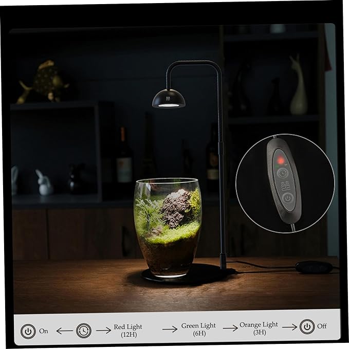Grow Lights for Indoor Plants Height Adjustable Plant Growing Lamps Flexible Spectrum Plant Light 3/6/12H Timer Setting Led Grow Light for Small Plants