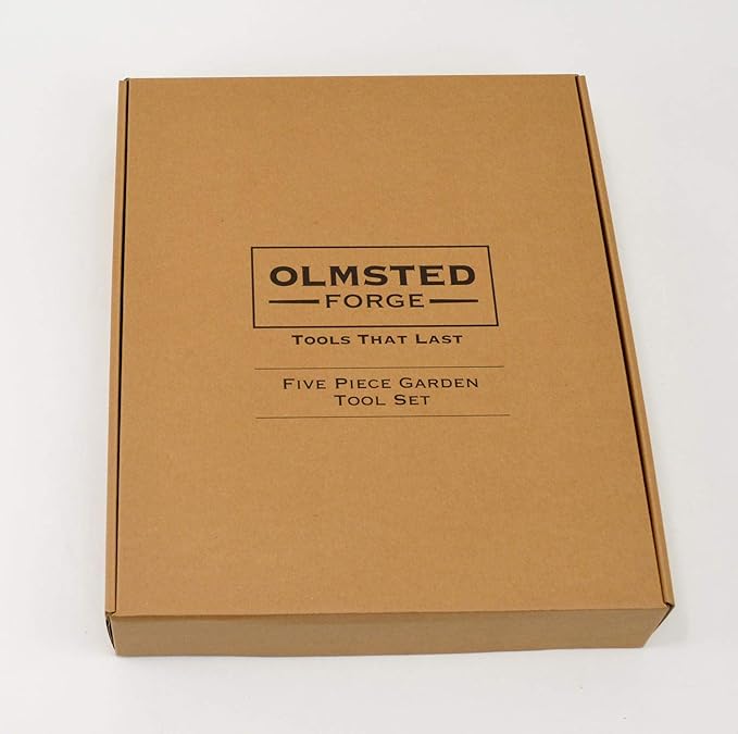 Olmsted Forge Garden Tool Set 5 Pieces Heavy Duty Powder Coated Steel Cork Handle