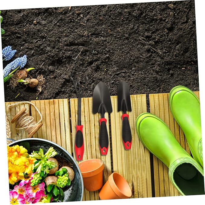 1set Professional Gardening Tool Garden Tools Dual Rubber Grip for Planting Weeding and Boys and Girls Outdoor Gardening Activities