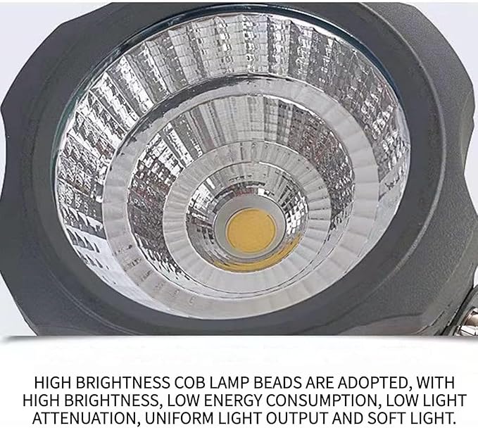 LED Beam Spotlight Outdoor COB Round Tree Lights Long Range LED Floodlights IP65 Waterproof Adjustable Angle Landscape Lamp for Wall Advertising Building Lawn(White10W(AC12V))