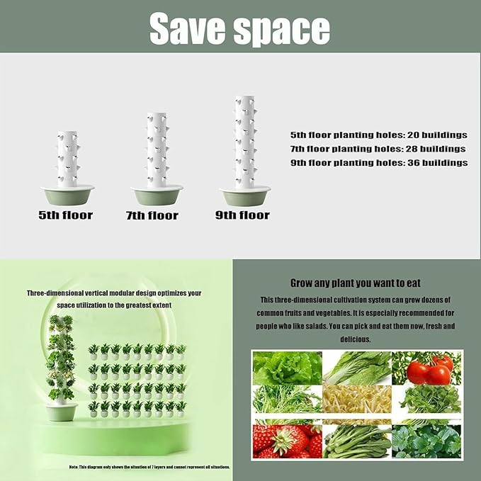 Vertical hydroponics Growing System kit aeroponic Tower Garden hydroponic aquaponics aeroponics Towers Plant for Vegetables-