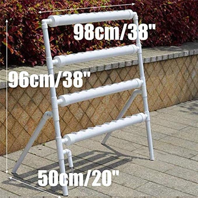 Hydroponic Grow Kit 4 Layers 36 Sites Hydroponisches System PVC Hydroponic Pipe for Vegetables Salad Greens Flowers and Fruits