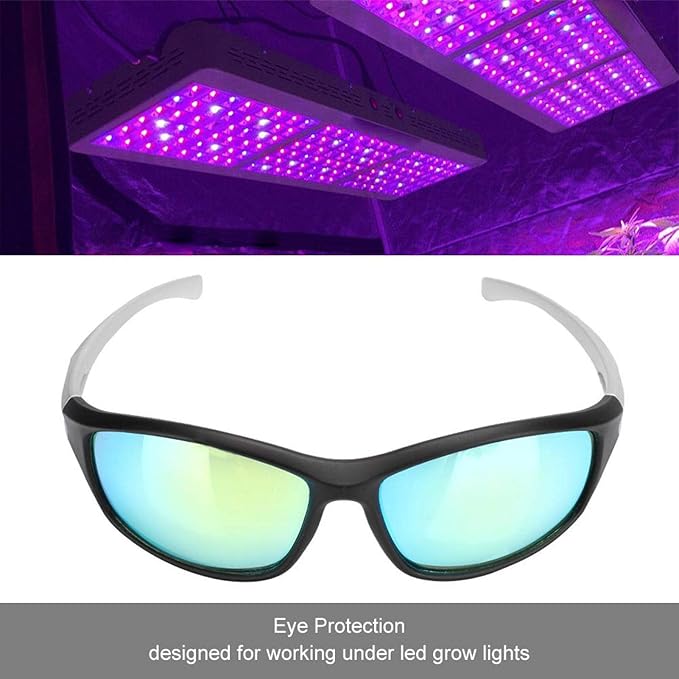 Grow Light Goggles Protective Professional Grow Room Glasses UV Polarizing Indoor for Greenhouse Hydroponics