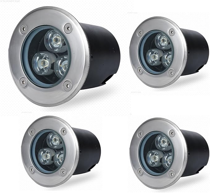 Outdoor Ground Light Recessed Underground Light IP66 Waterproof Garden Buried Lights for Walkway Driveway Deck Patio Step Spotlight AC85-110V