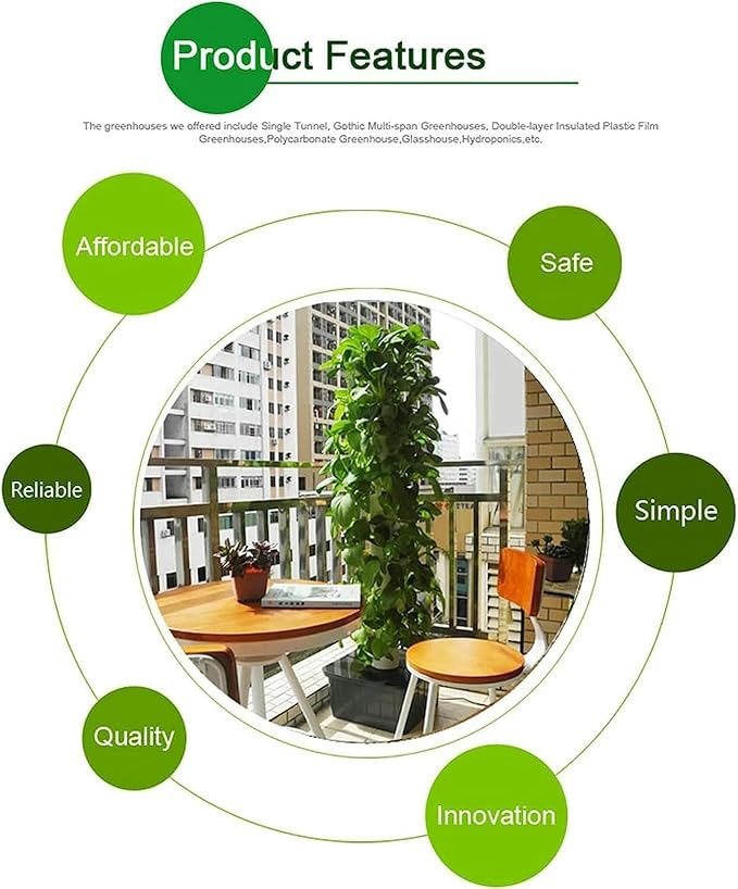 Gardening Indoor Grow System Hydroponic Growing Sytem Kits Vertical Grow Tower for Fresh Garden Fruits Plant Tower Vegetable-1PC