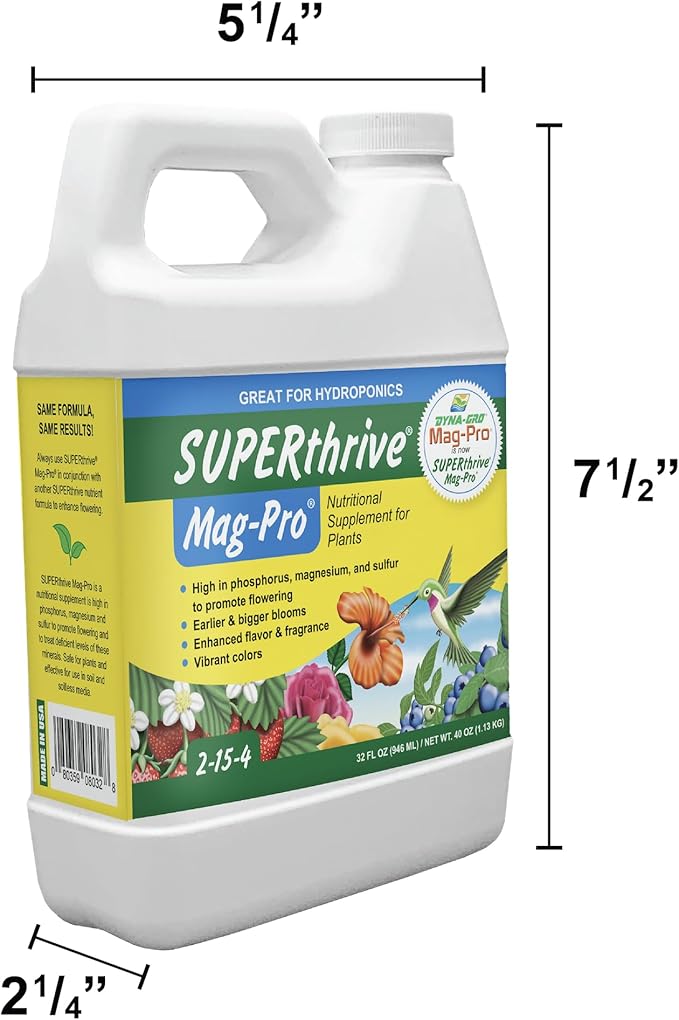 Dyna-Gro DYMAG032 Mag Pro Blossom Booster Supplement 2-15-4 1 Quart