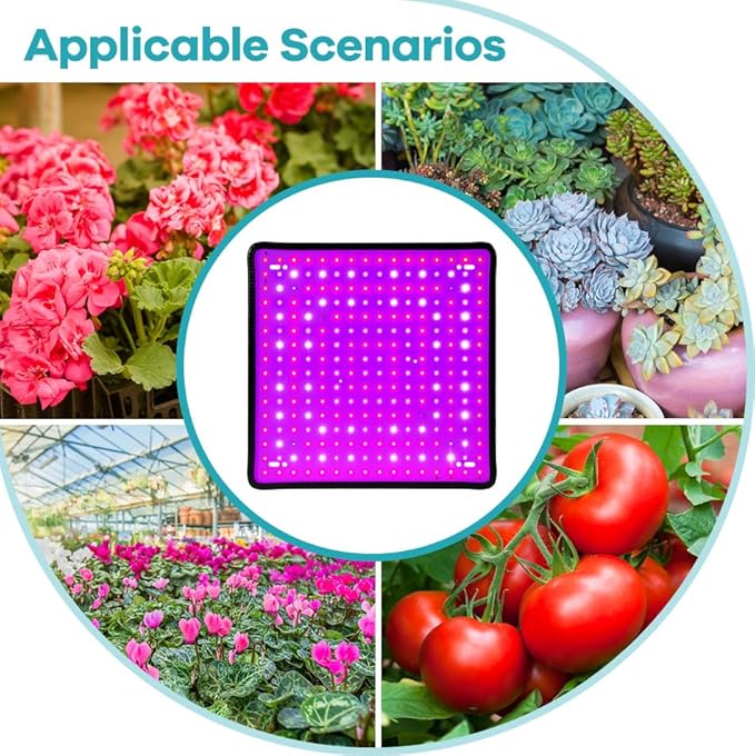 2Pack 400W LED Planting Growth Light256Leds Fill Lights Ultra-Thin Panel for Indoor Plant Full Spectrum for Under Cabinet Plants Grow Lamps with Dimmable Lights Levels for Plants Growing US Plug