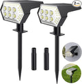 Spot Lights Outdoor 2-in-1 Yard Lights Suitable for Yard Garden Pathway Driveway Walkway 108 LEDs 4 Bright Modes Solar Spot Laights Outdoor with IP65 Waterproof 2 Pcs
