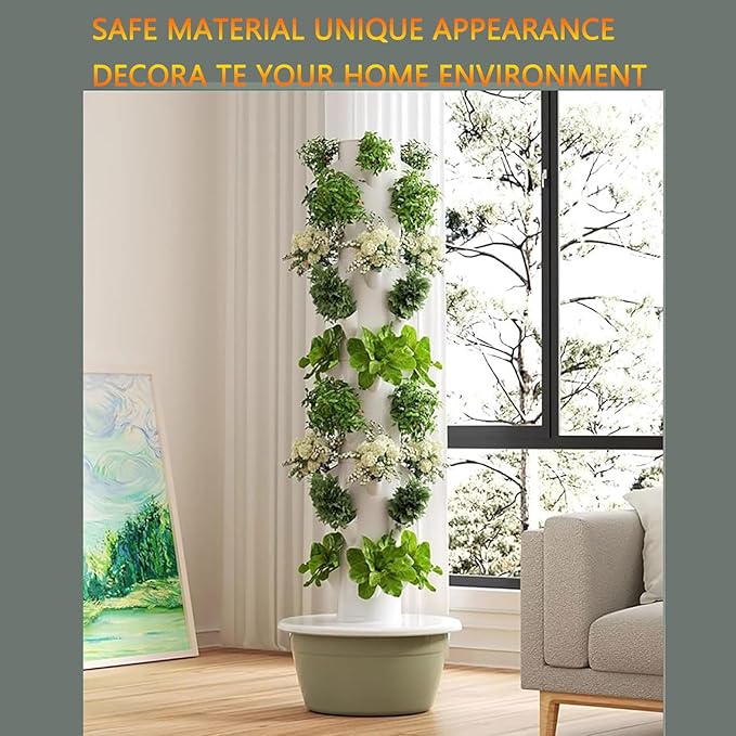 Tower Garden Hydroponics Growing SystemHydroponics Growing Tower20-36-Plant Sites Vertical Garden Planter with Hydrating Pump Adapter TimerPlanting Cotton7th Floor