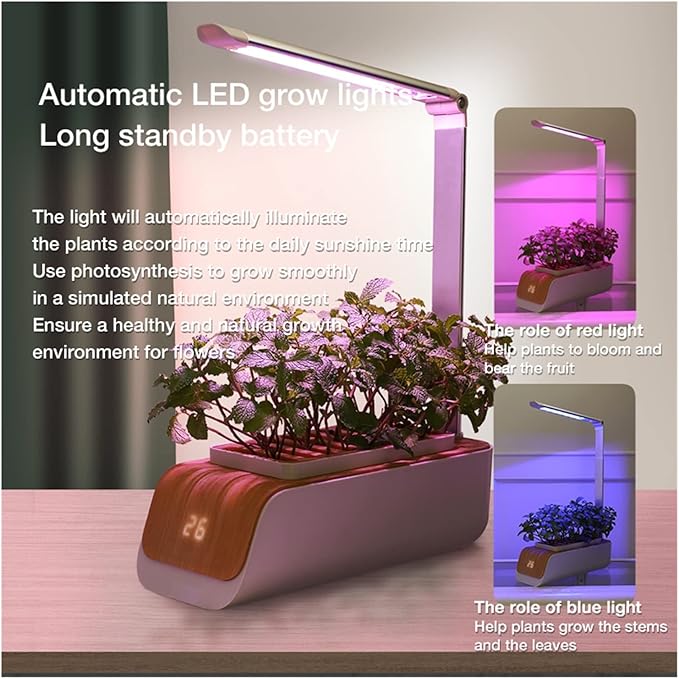 Hydroponic Equipment Mini Intelligent Hydroponic Kits with Ajustable Led Grow Lights Suitable for Home Garden Office Decoration Gift Indoor Garden