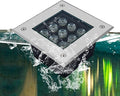 Underground Light LED - LED Beam Spotlight Outdoor Square Embedded Landscape Buried Light Panel IP67 Waterproof Garden Low Voltage Stainless Steel Well LightsRed 6W