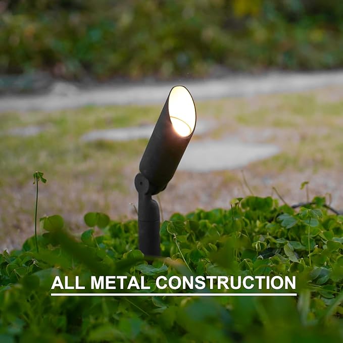 GOODSMANN Landscape Lighting 12V AC Spotlights 8PK 3W LED Landscape Lights 100 Lumens Spot Light MR11 Replaceable Bulb 2900K Tree Lights Garden Up Light Hardwired Lighting Cable Connectors