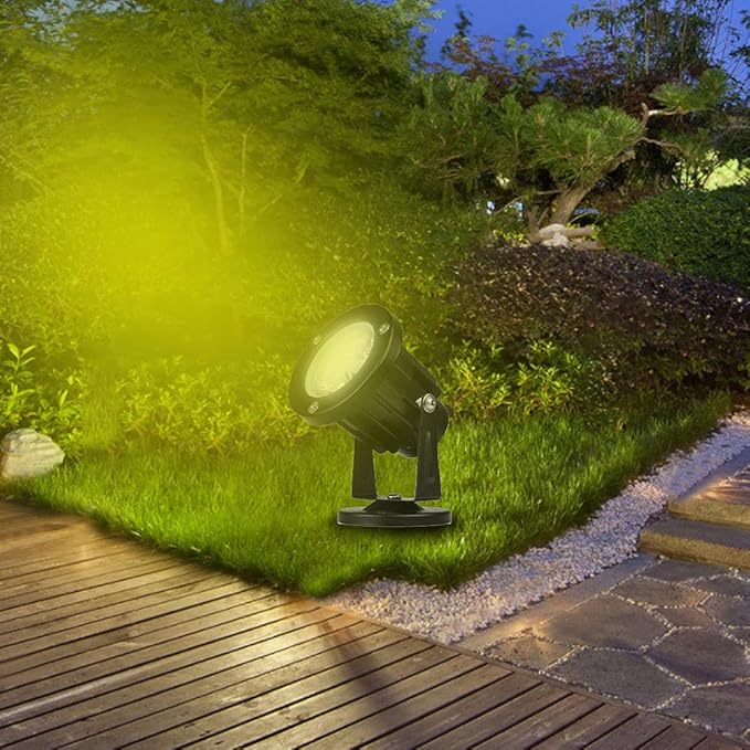 7W Landscape Spot Light Aluminum LED IP65 Waterproof 12V Warm White Light - Energy Saving Durable Outdoor Garden Tree Lighting (Warm Light)