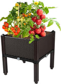 Raised Garden Bed Planters for Outdoor Plants with Legs Elevated Rectangular Planter Boxes Garden Patio Balcony Deck for Planting Flowers Vegetables Tomatoes and Herbs