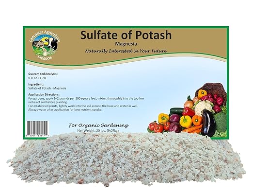 Sulfate of Potash-Magnesia (K-Mag) Fertilizer 20 pounds Natural Potassium Magnesium &amp Sulfur Source Improves Fruit Quality Boosts Yields &amp Soil Health - Lancaster Agriculture Products