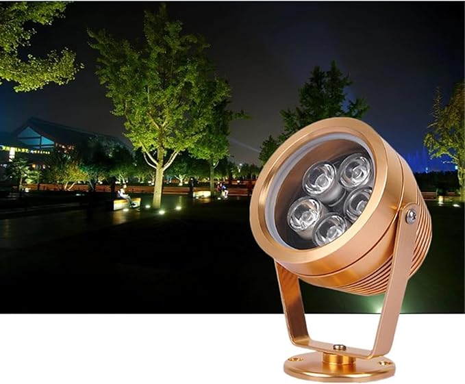 LED Flood Light Outdoor Spotlight IP65 Waterproof Low Voltage Landscape Light for Yard Garden Park Lawn Stadium Floodlight(Warm White5W-AC12V)