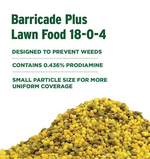 The Andersons 18-0-4 Barricade Fertilizer with Pre Emergent Weed Control 10000 sq ft 40 lbs
