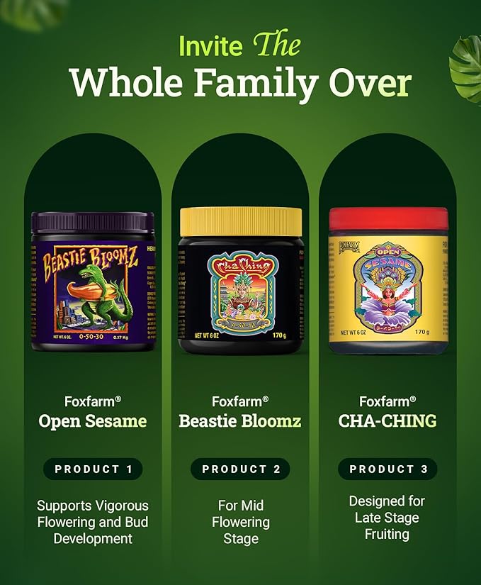 FoxFarm Dirty Dozen Liquids &amp Solubles Starter Pack - 3 Solubles (Open Sesame Beastie Bloomz Cha Ching) &amp 9 Pint Liquids (Big Bloom Tiger Bloom Grow Big &amp More) for Gardening Success