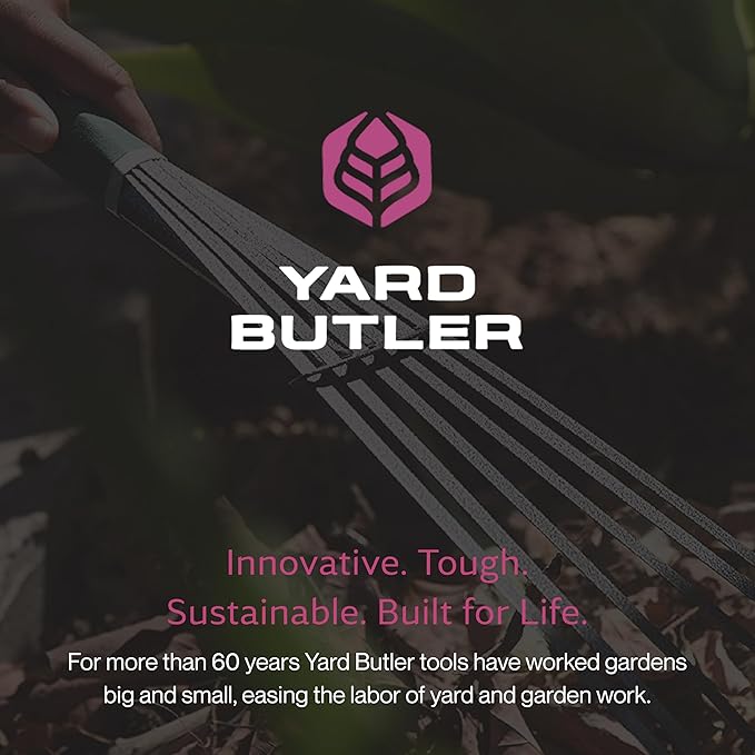Yard Butler Terra Garden Hand Tools - Weeding Hand Tiller Tool for Efficient Gardening - Weed Remover Tool for Lawn &amp Garden Care - Durable Gardening Accessory Whisk Rake